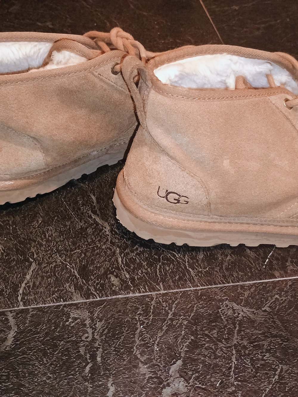 UGG Women's Short Suede Boots in Chestnut Tan